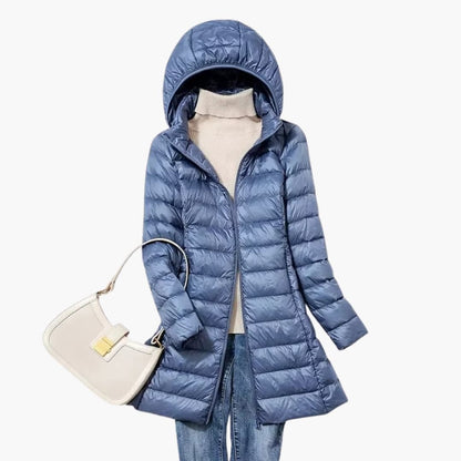Ladies Waterproof Hooded Coat with Zip Front