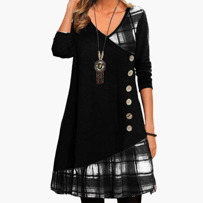 Floral Long Sleeve Fit and Flare Dress