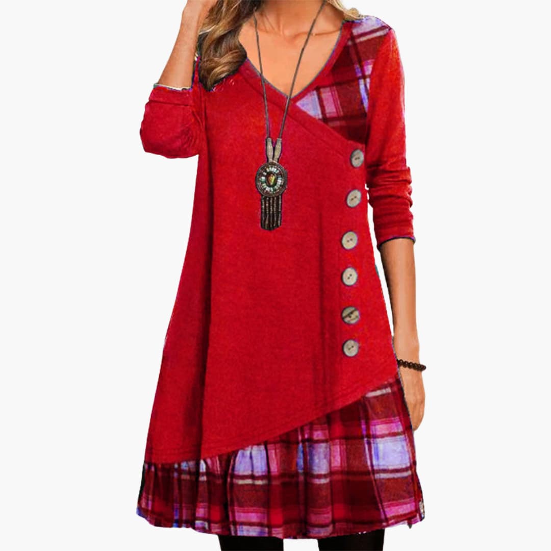 Floral Long Sleeve Fit and Flare Dress