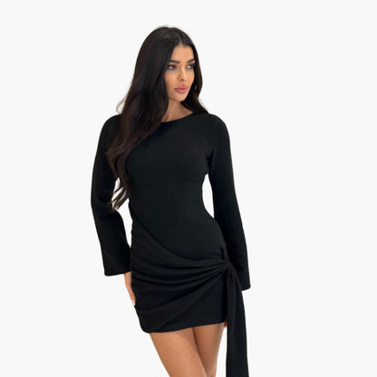 Ladies Elegant Knot Front Maxi Dress - Olytrend