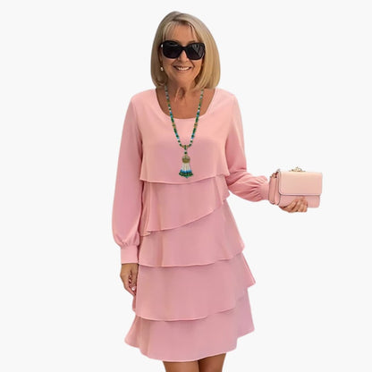 Ladies Elegant Maxi Dress with Tiered Skirt