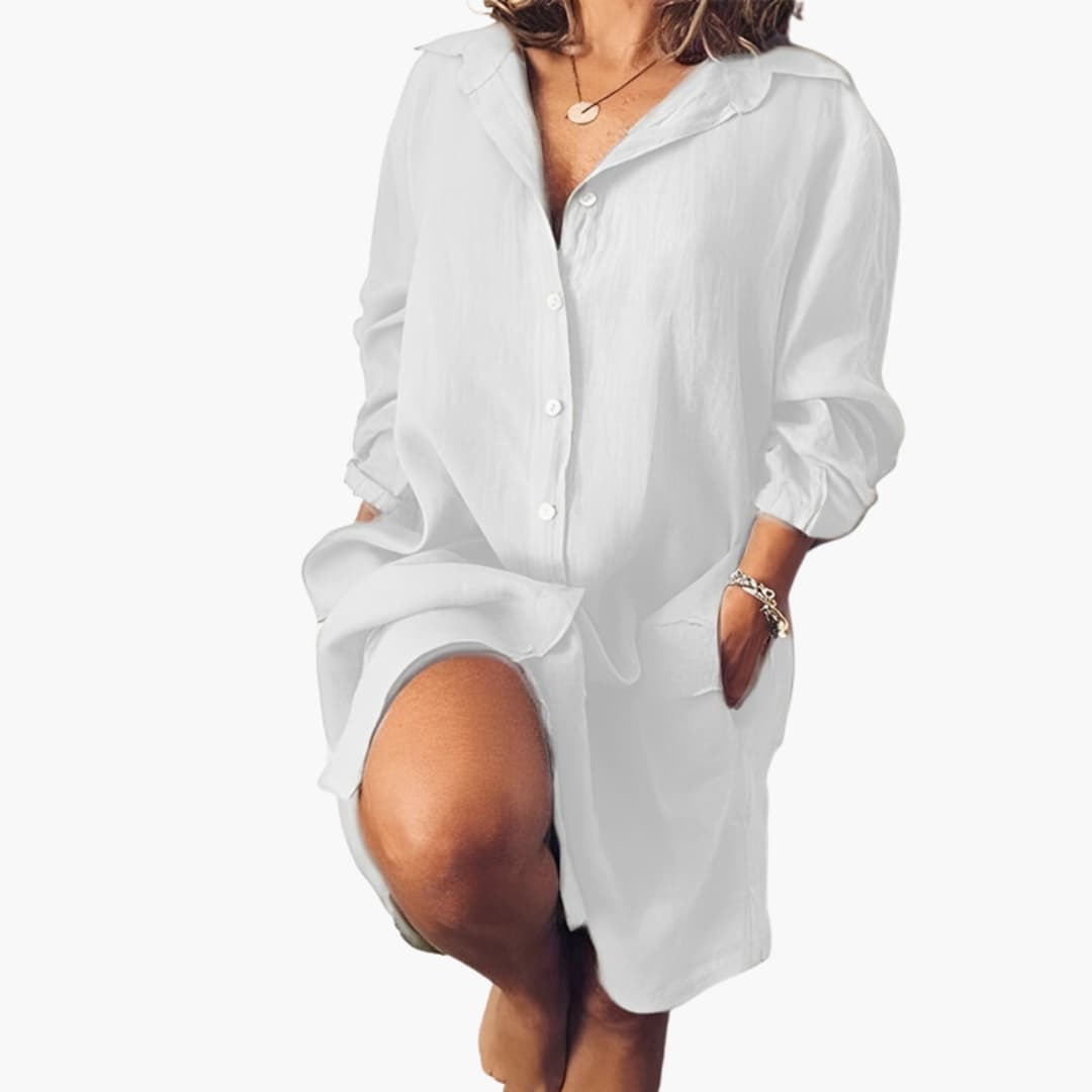 Classic Fit Women's Casual Long Dress - Olytrend