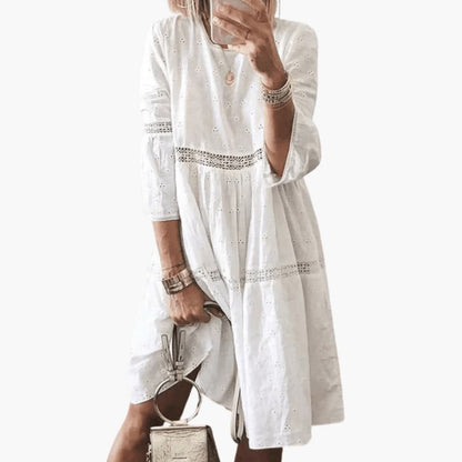 Casual Long Sleeve Knit Midi Dress for Women