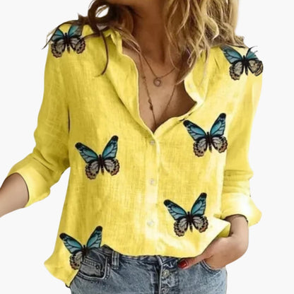 Classic Dot Women's Casual Button Down Shirt
