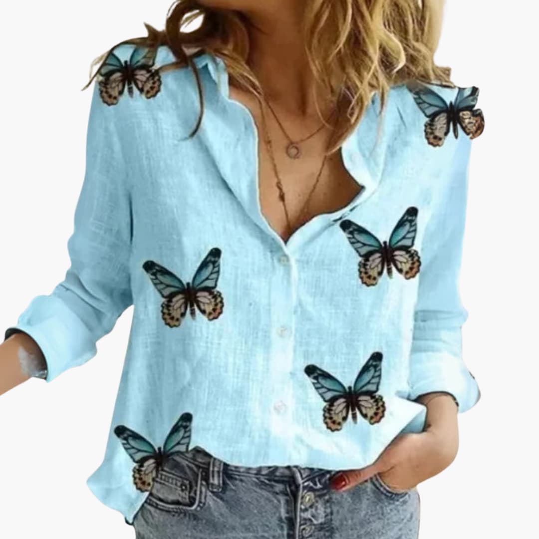 Classic Dot Women's Casual Button Down Shirt
