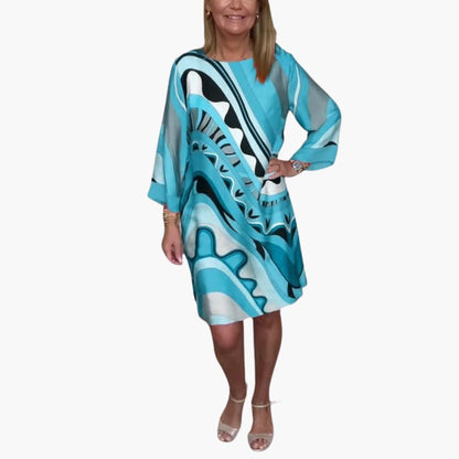 Relaxed Fit Ladies Casual Printed Maxi Dress