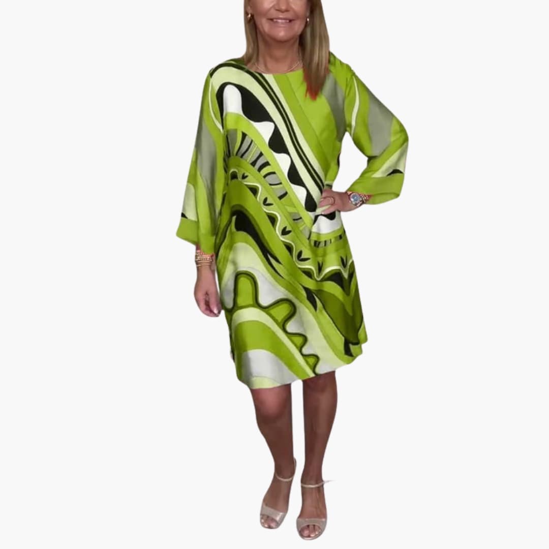 Relaxed Fit Ladies Casual Printed Maxi Dress