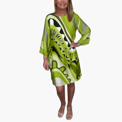 Relaxed Fit Ladies Casual Printed Maxi Dress