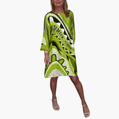 Relaxed Fit Ladies Casual Printed Maxi Dress