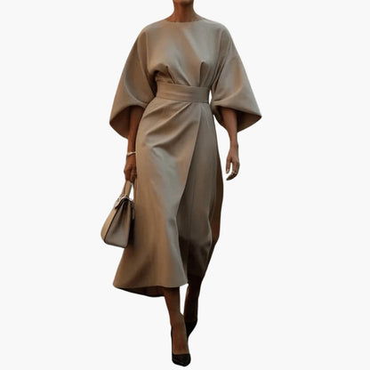Comfortable Casual Midi Dress with Relaxed Fit Sleeves