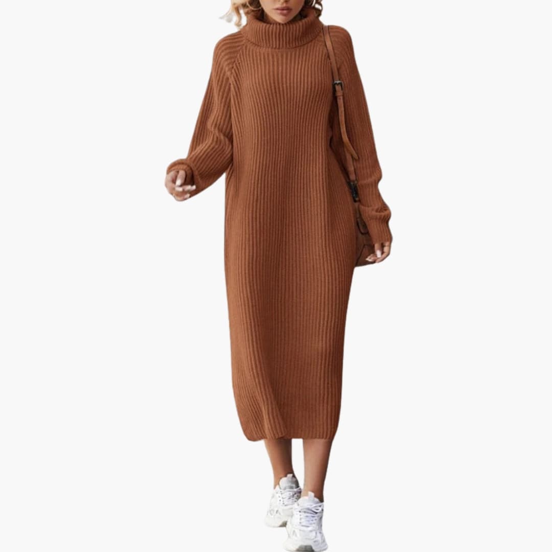 Cozy Long Sleeve Women's Sweater Dress