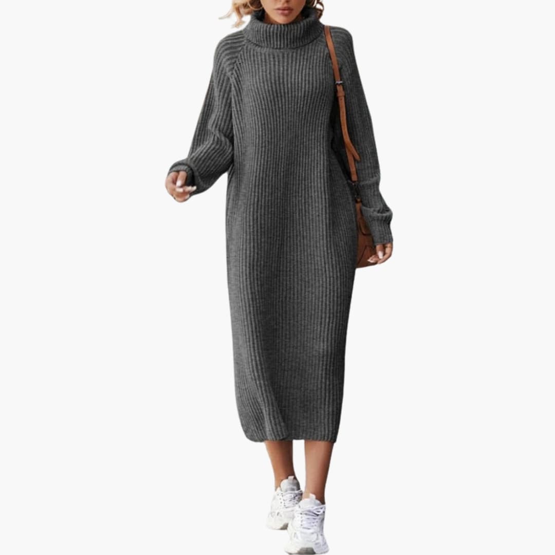 Cozy Long Sleeve Women's Sweater Dress
