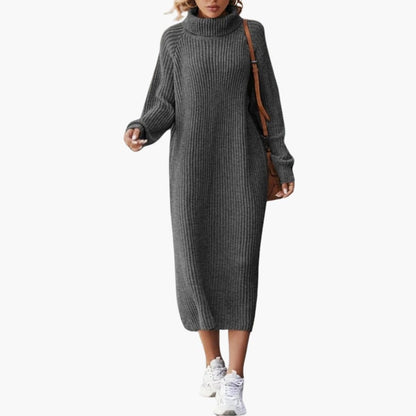 Cozy Long Sleeve Women's Sweater Dress