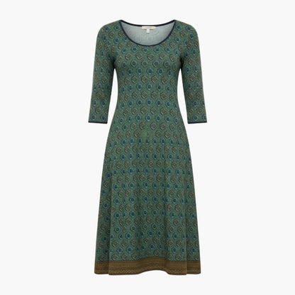 Casual Fit Knee Length Dress with Round Neckline
