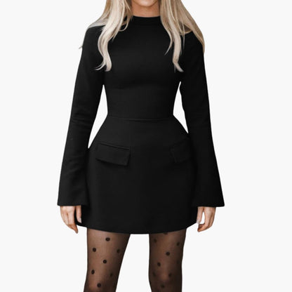 Feminine Fit and Flare Mini Dress for Women