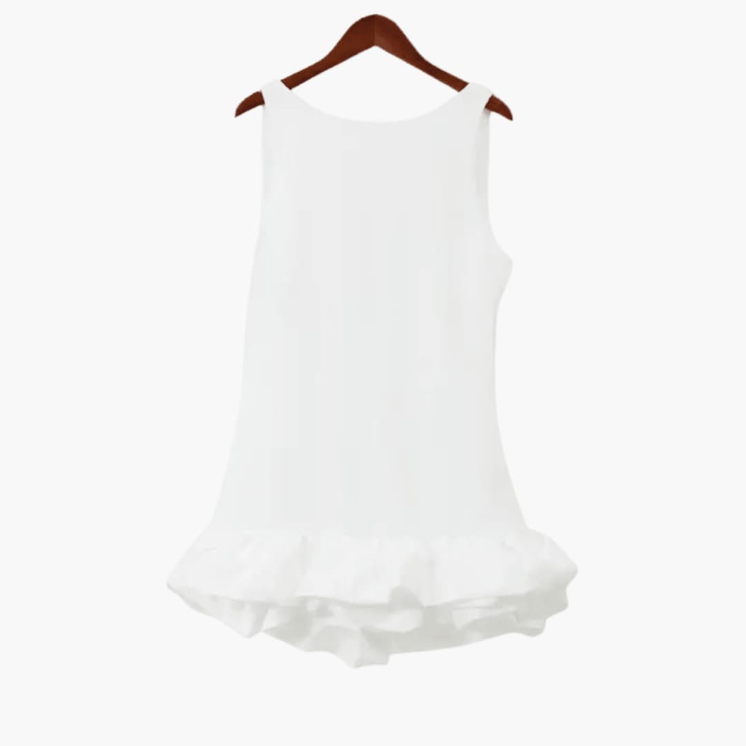 Female Fit and Flare Short Dress with Ruffles