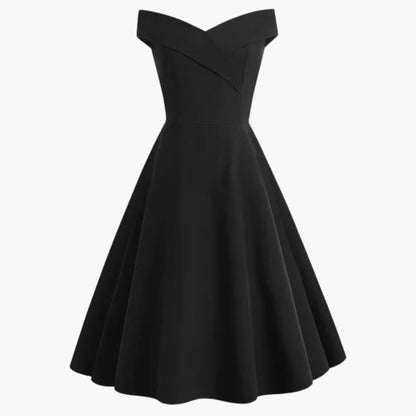 Ladies' Cold Shoulder Knee Length Fit Dress - Olytrend