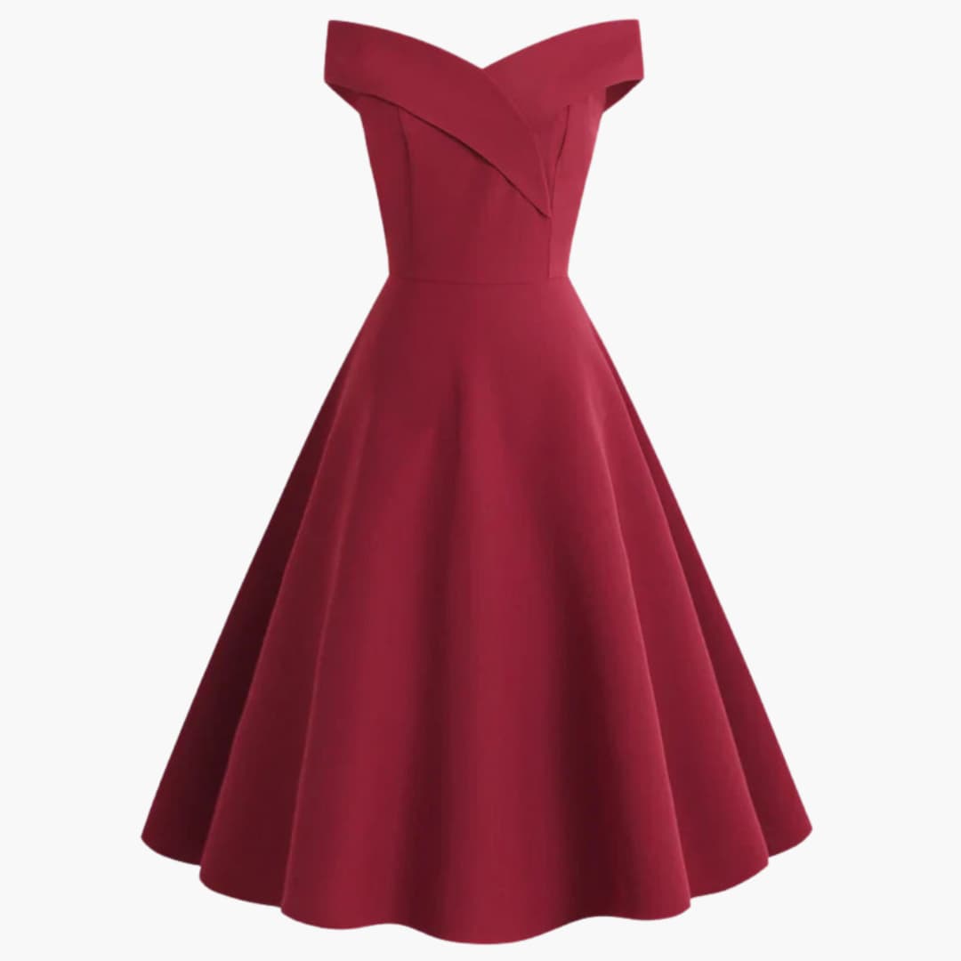 Ladies' Cold Shoulder Knee Length Fit Dress