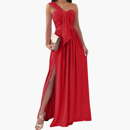 Chic Off Shoulder Dress with Uneven Hemline