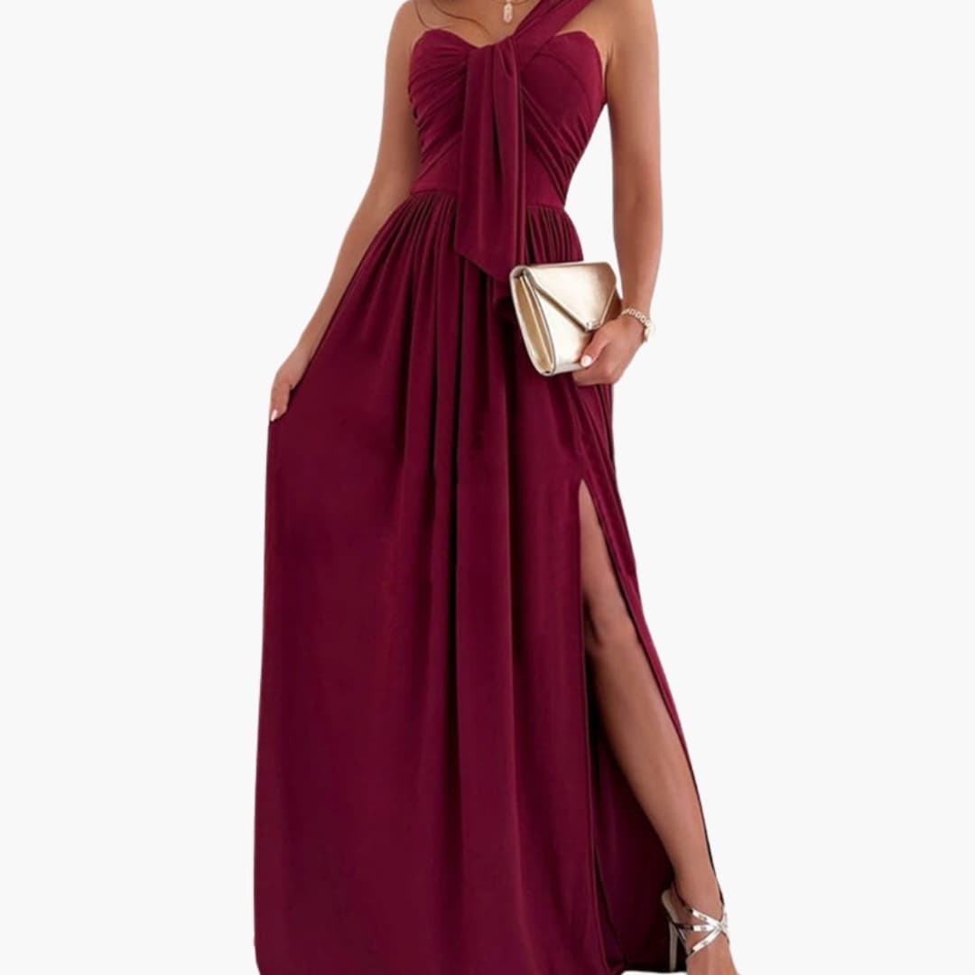 Chic Off Shoulder Dress with Uneven Hemline