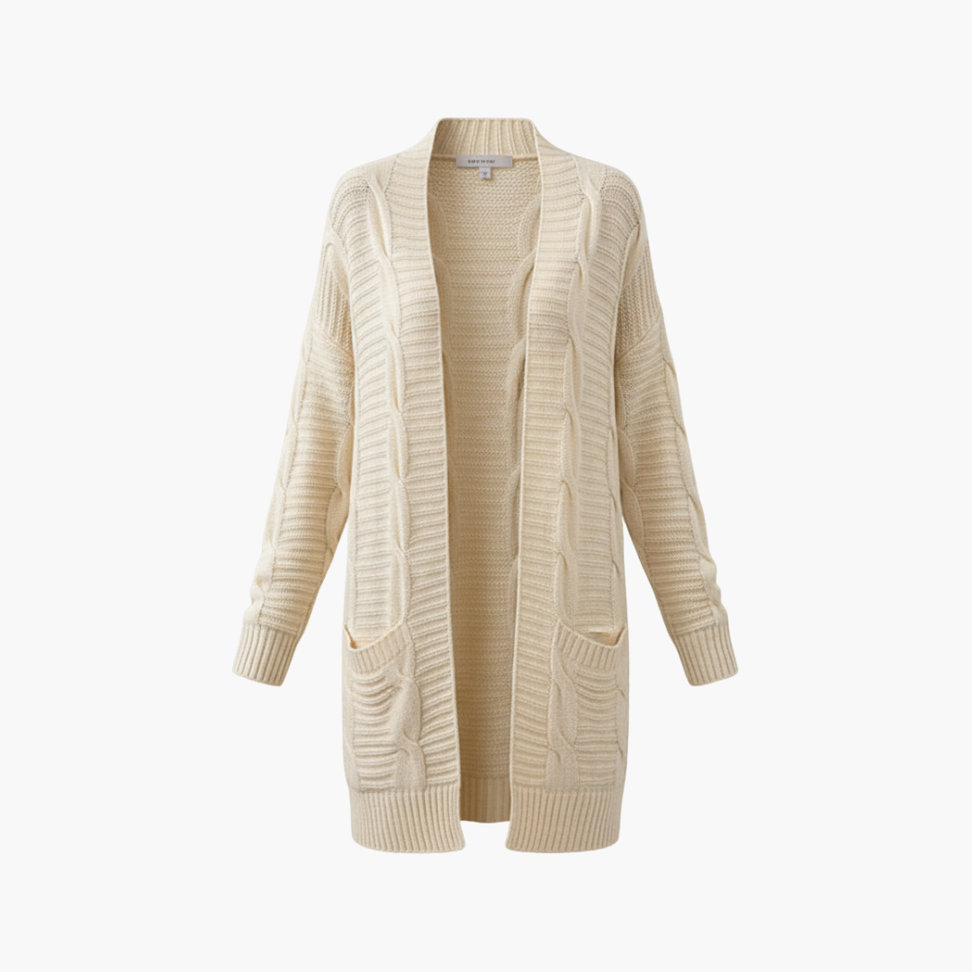 Ladies Cozy Long Sleeve Open Cardigan Sweater - Olytrend