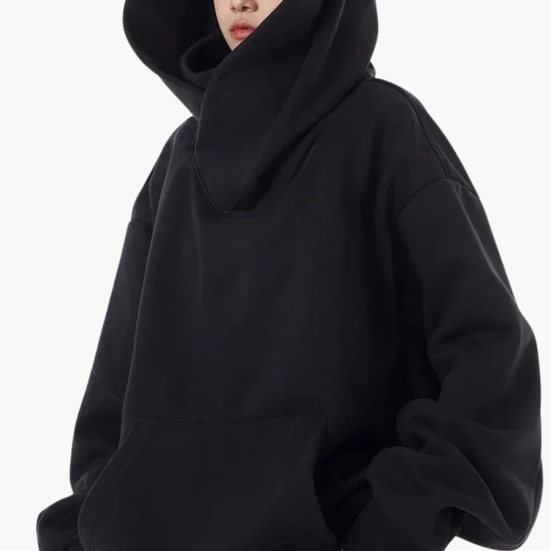 Women's Loose Fit Hooded Sweatshirt with Pockets