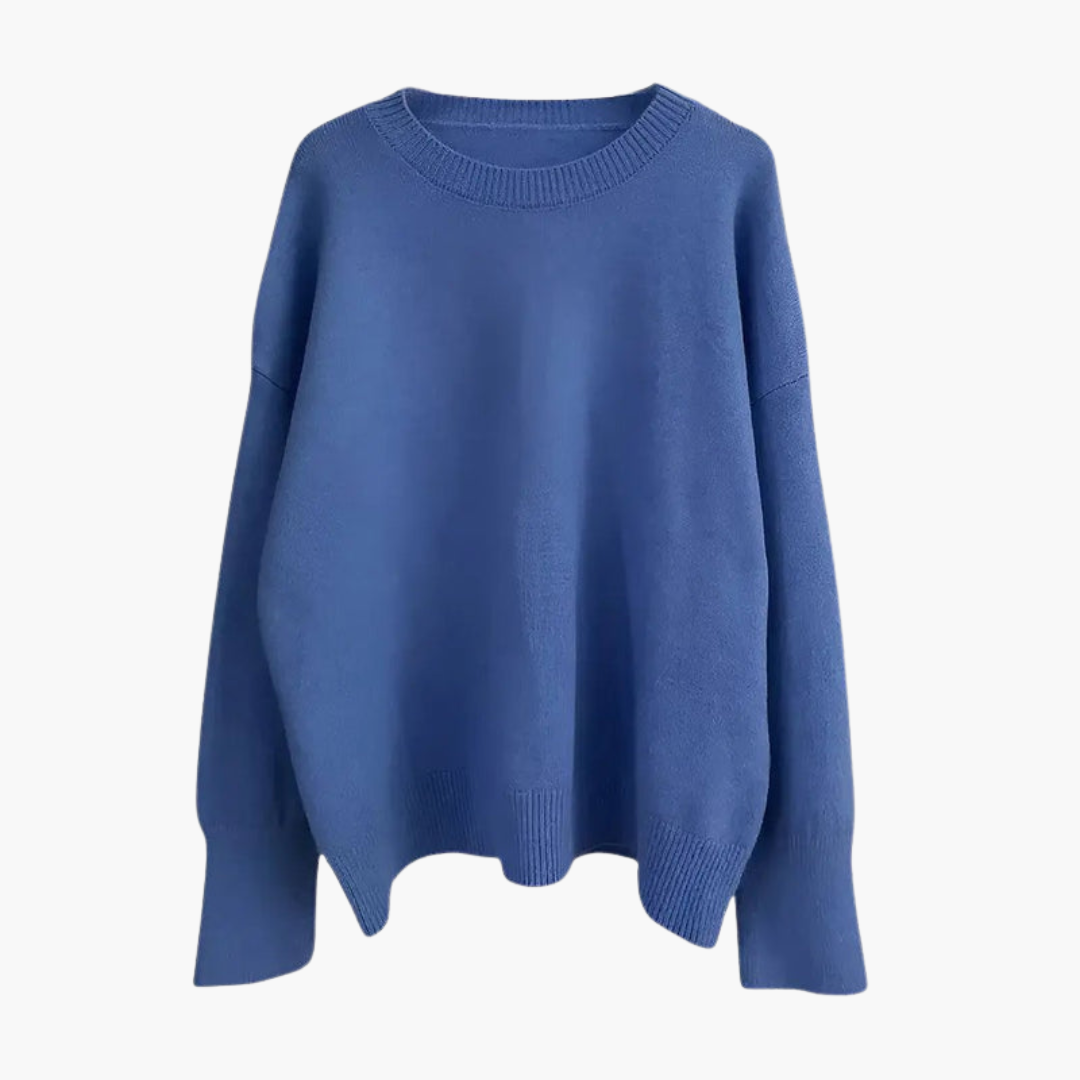 Cozy Women's Large Knit Sweater with Long Sleeves