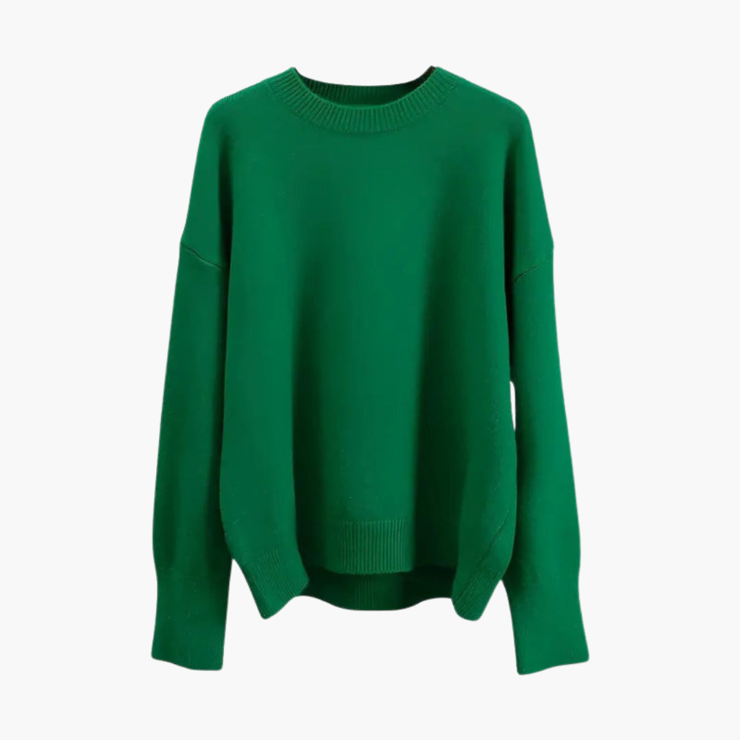 Cozy Women's Large Knit Sweater with Long Sleeves