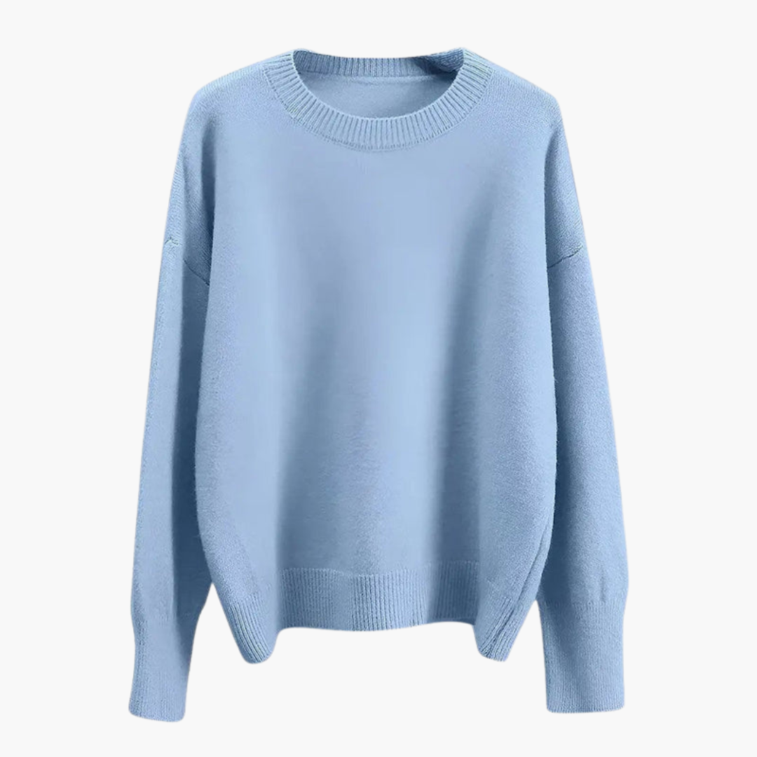 Cozy Women's Large Knit Sweater with Long Sleeves