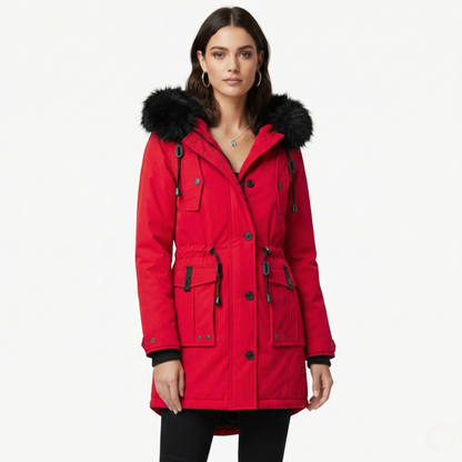 Waterproof Hooded Women's Winter Coat with Pockets