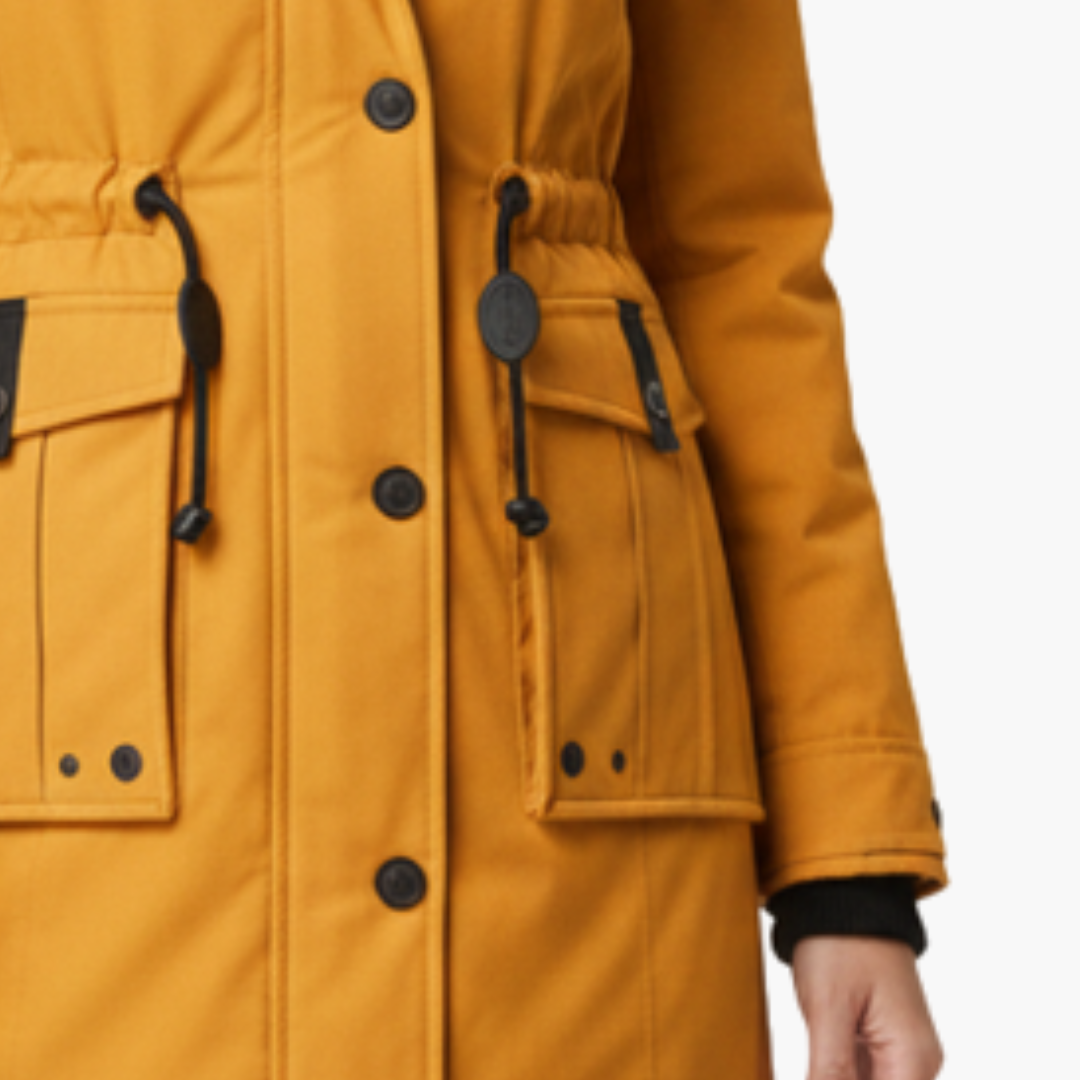 Waterproof Hooded Women's Winter Coat with Pockets