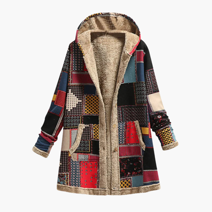 Warm Quilted Parka with Fleece Lining and Hood