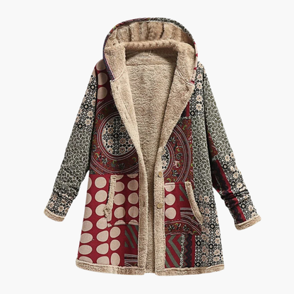 Warm Quilted Parka with Fleece Lining and Hood