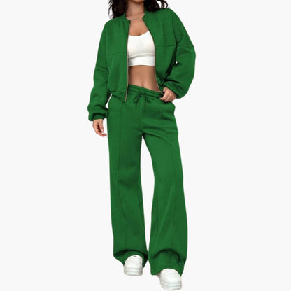 Classic Simple Jersey Bomber Suit