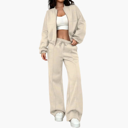 Classic Simple Jersey Bomber Suit