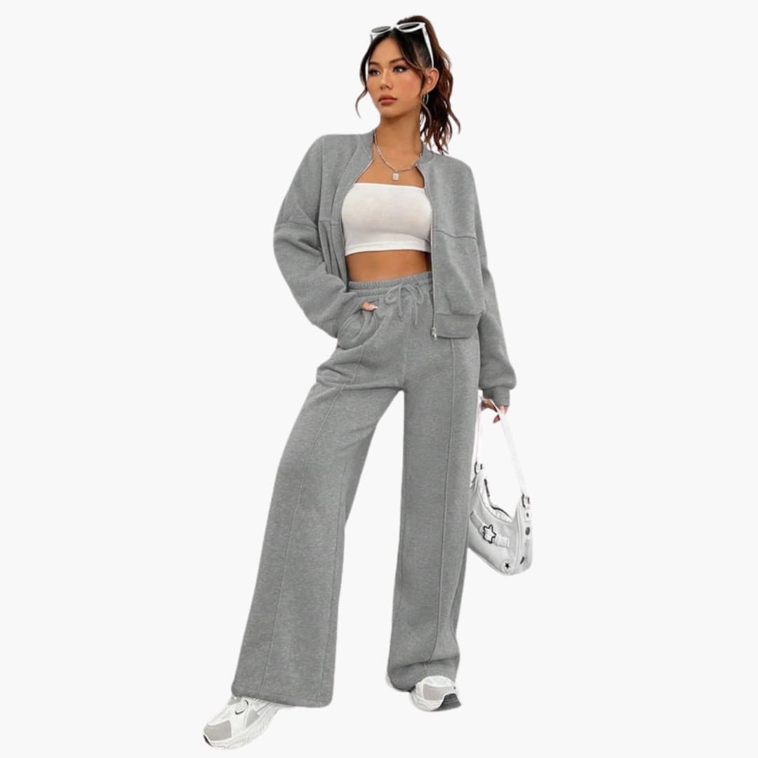Classic Simple Jersey Bomber Suit