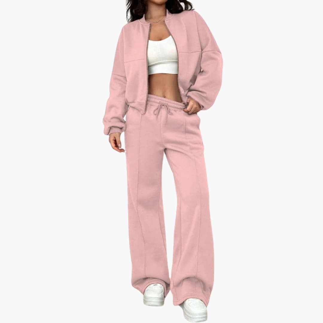 Classic Simple Jersey Bomber Suit