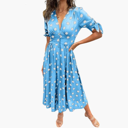 Ladies Floral Mid Length Casual Dress
