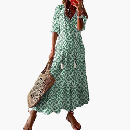 Ladies Floral Summer Dress with Sleeveless Relaxed Style