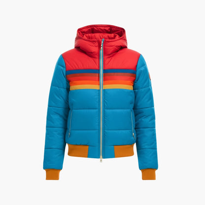 Warm Women's Padded Parka with Hood and Zip - Olytrend