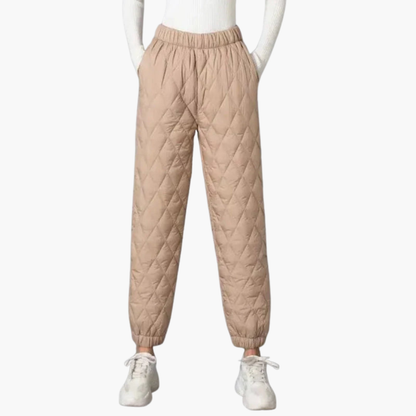 Ladies Soft Jogger Pants with Stretchy Waist and Cuffed Legs