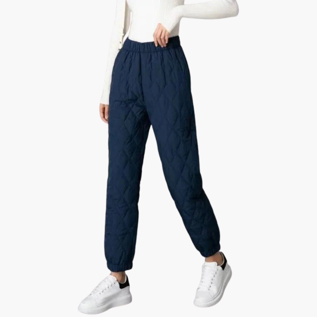 Ladies Soft Jogger Pants with Stretchy Waist and Cuffed Legs