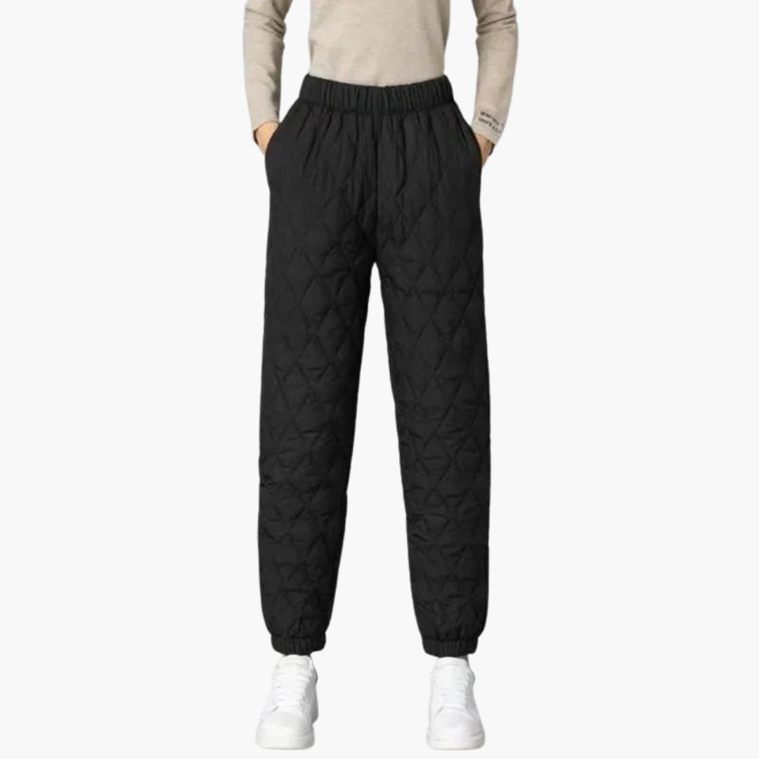 Ladies Soft Jogger Pants with Stretchy Waist and Cuffed Legs