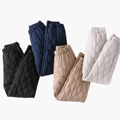 Ladies Soft Jogger Pants with Stretchy Waist and Cuffed Legs