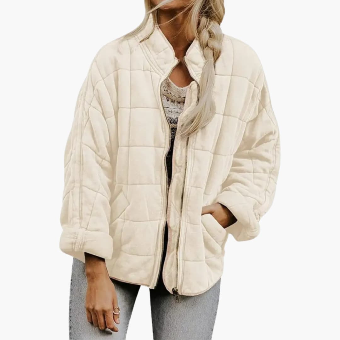 Ladies Insulated Zip Jacket with Pockets - Olytrend