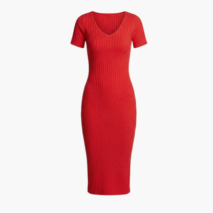 Fitted Women's Long Sleeve Midi Bodycon Dress
