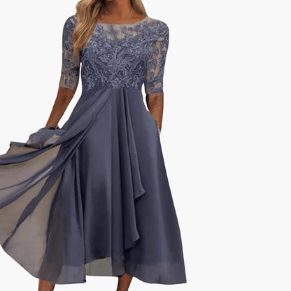 Ladies' Classic Crew Neck Mid Length Dress