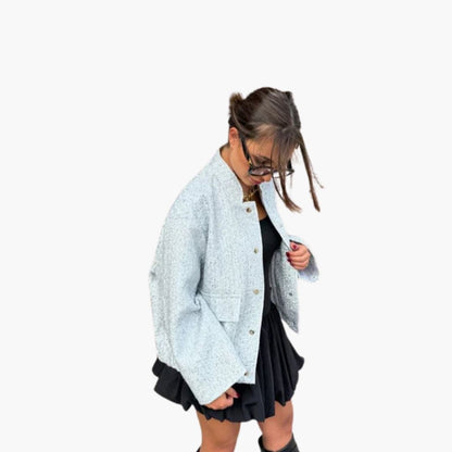 Glittering Women's Bomber Jacket - Shiny Sequins
