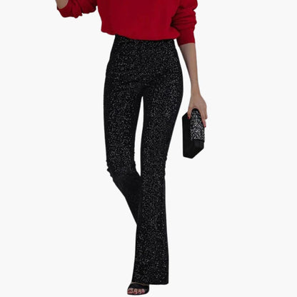 Glittering Slim Fit Women's Pants