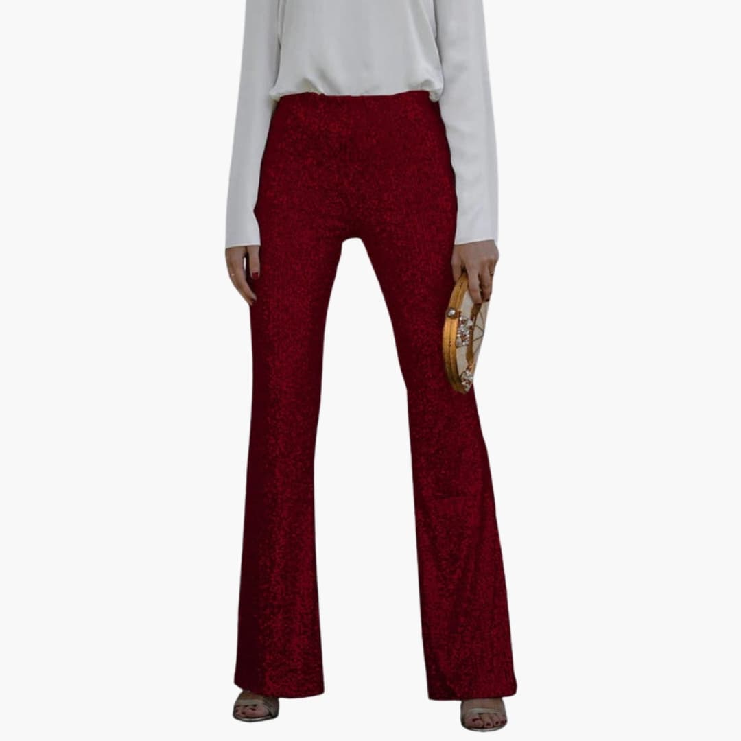 Glittering Slim Fit Women's Pants